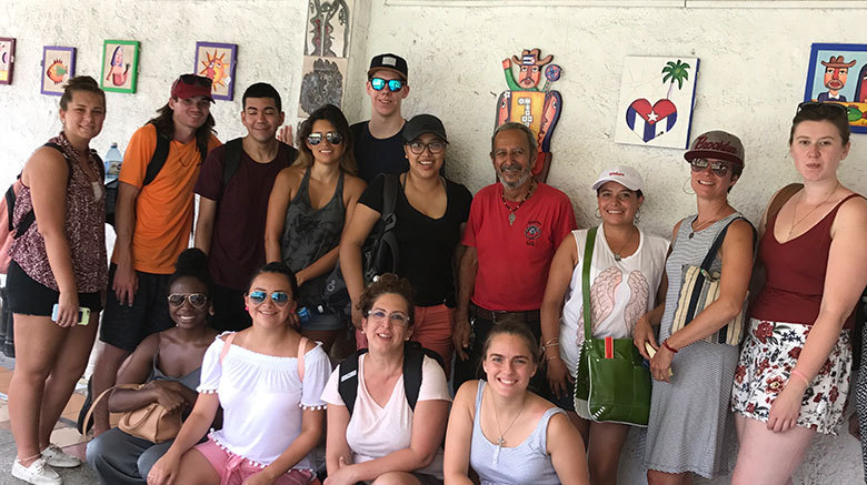 SJC students and faculty in Cuba.
