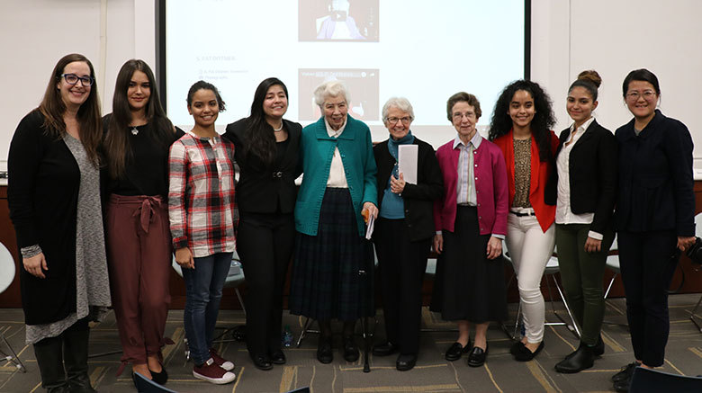 Students, sisters and McEntegart Library staff of SJC Brooklyn