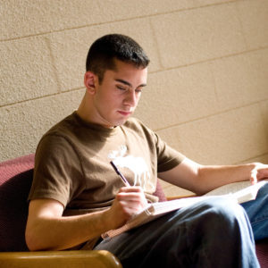 Student studying at SJC Long Island.