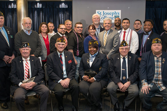 Vets and local dignitaries gathered at SJC Long Island.