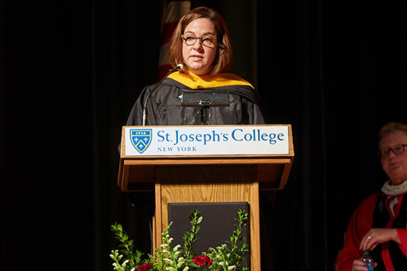 Michelle Frati at President Boomgaarden's SJC Long Island installation ceremony.