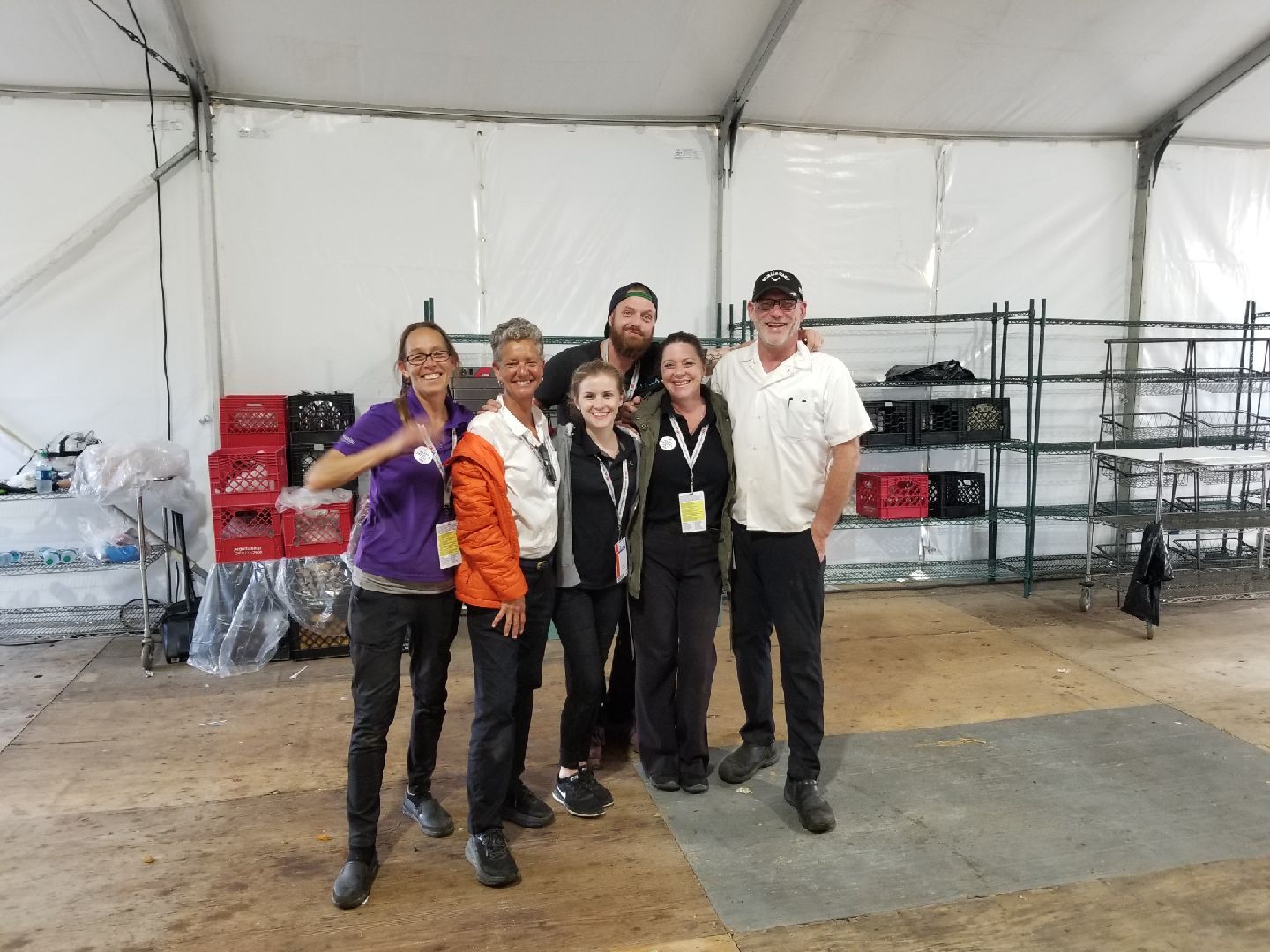 Gabriella Marino with other buffet crew members at the 2018 U.S. Open.