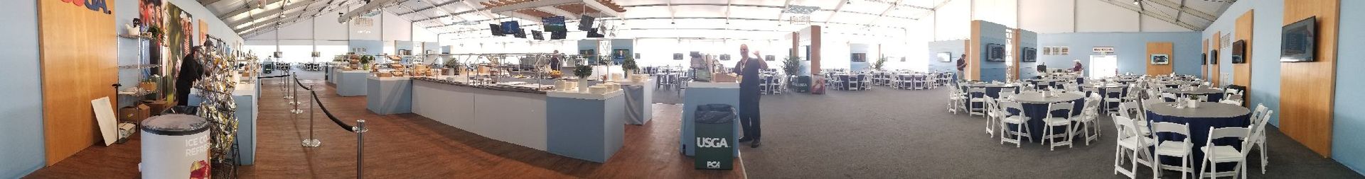 The tent Marino worked in at the 2018 U.S. Open.