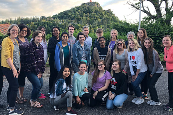 Students from colleges founded by the Sisters of St. Joseph went on a pilgrimage to Le Puy, France, the birthplace of the Congregation.