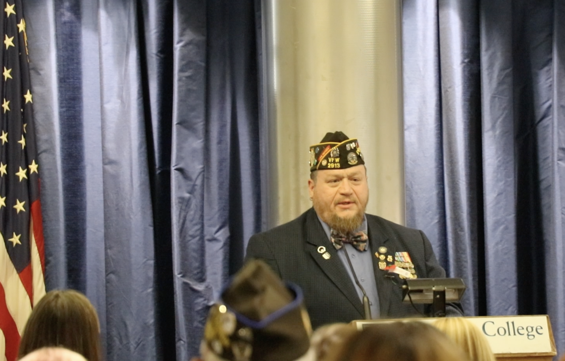 U.S. Army veteran Staff Sergeant Dave Rogers, commander of VFW Post 2913. 