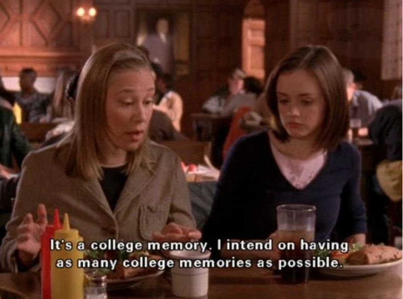 "Gilmore Girls" quote.