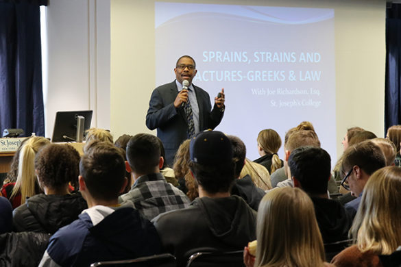 Joseph Richardson, Esq., speaking at SJC Long Island.