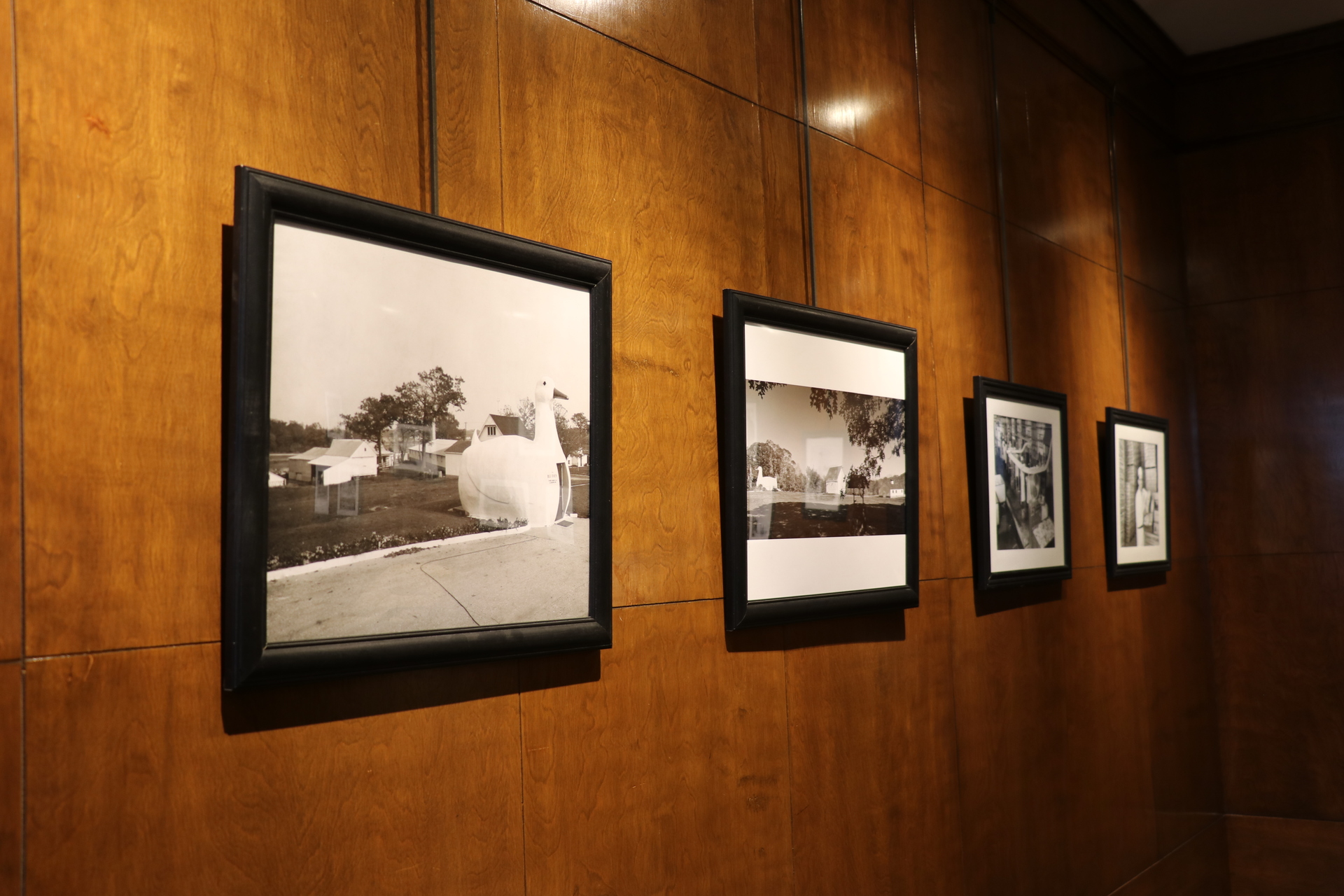 Historic photos displayed in Dr. Van Scoy's art exhibit.
