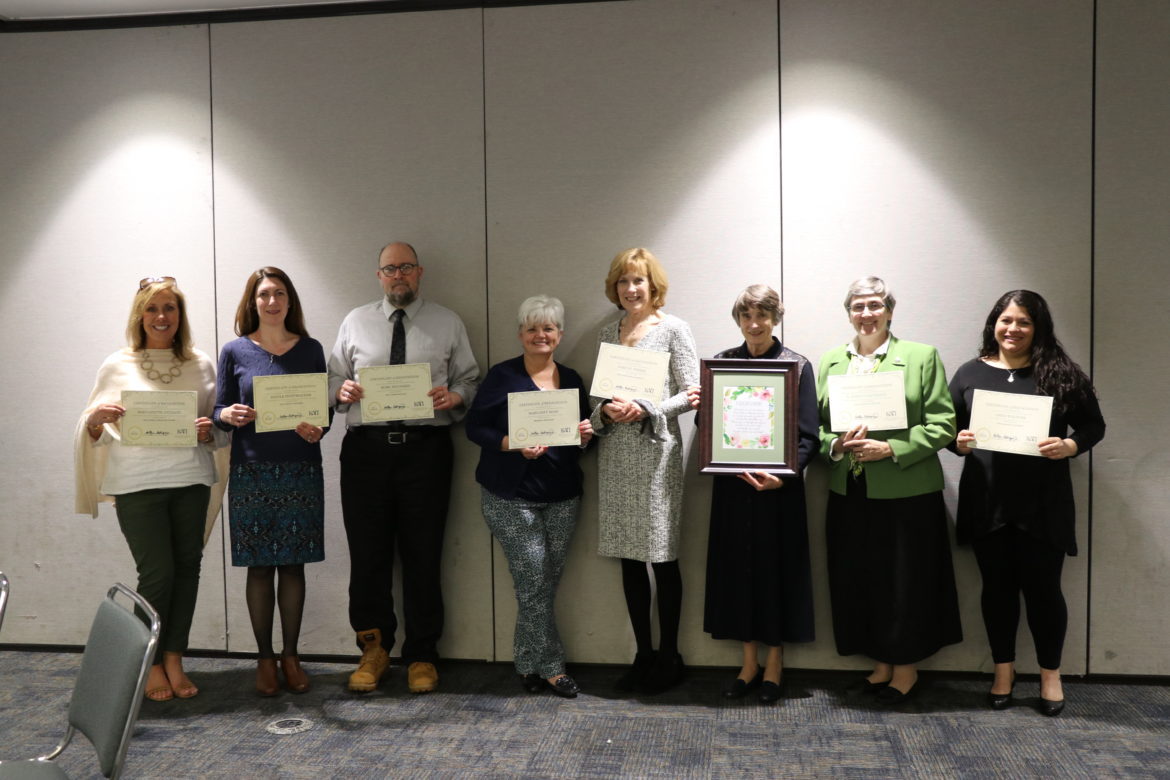 The awarded professors and cooperating teachers.