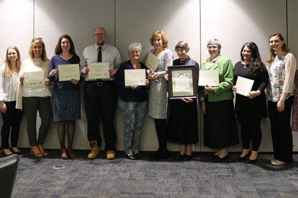KDP Executives with the professors and cooperating teachers who were awarded.