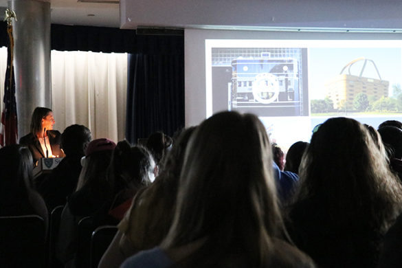 Susan Van Scoy, Ph.D., during her gallery talk.