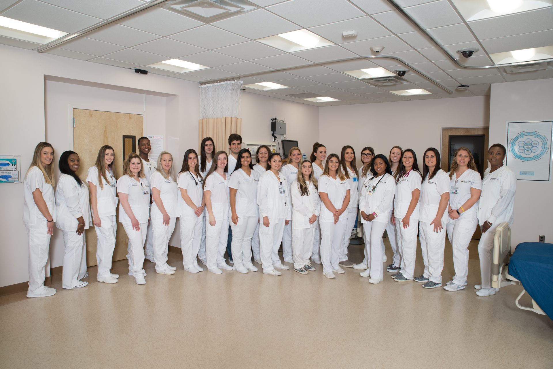 First cohort of four-year B.S. in Nursing.