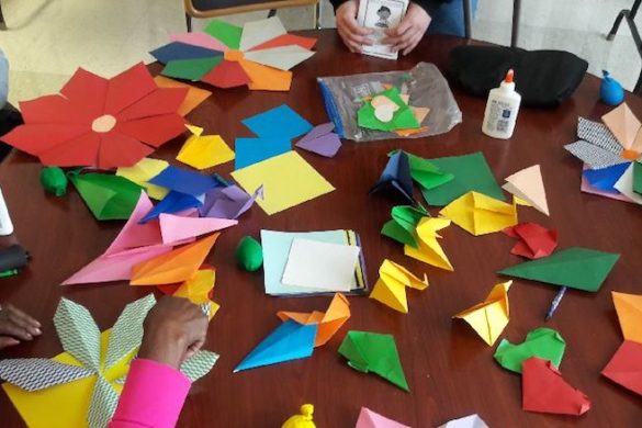 Art on the table.