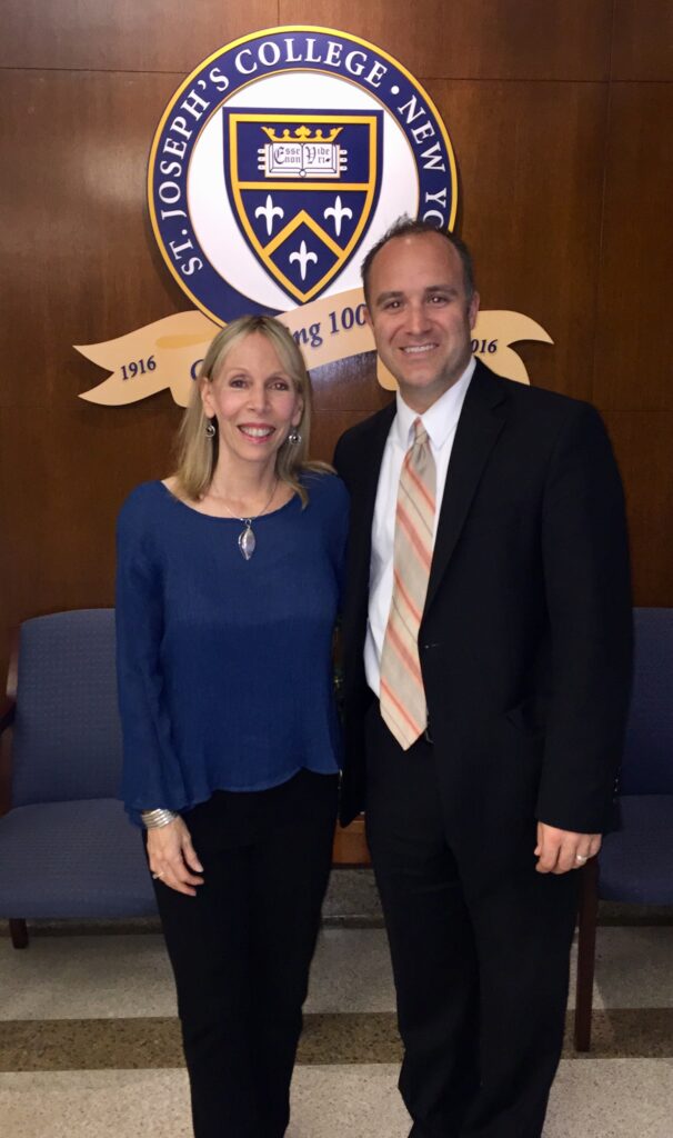 Elaine Pasqua with Executive Director of Student Life Bryan Gill.