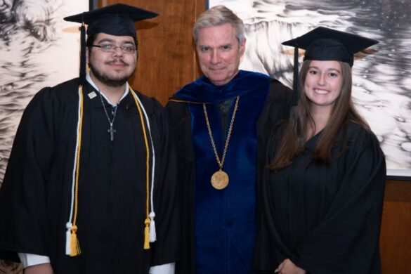 Dr. Boomgaarden with SJC Long Island scholarship recipients.