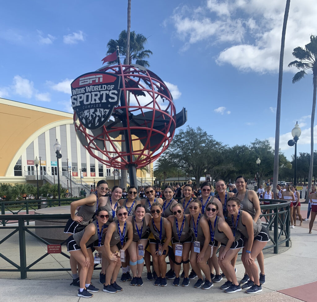SJC Long Island's Dance team in Florida for the UDA College Dance Team National Championship.