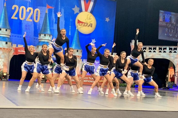 SJC Long Island's Dance team competing at the 2020 UDA College Dance Team Nationals.