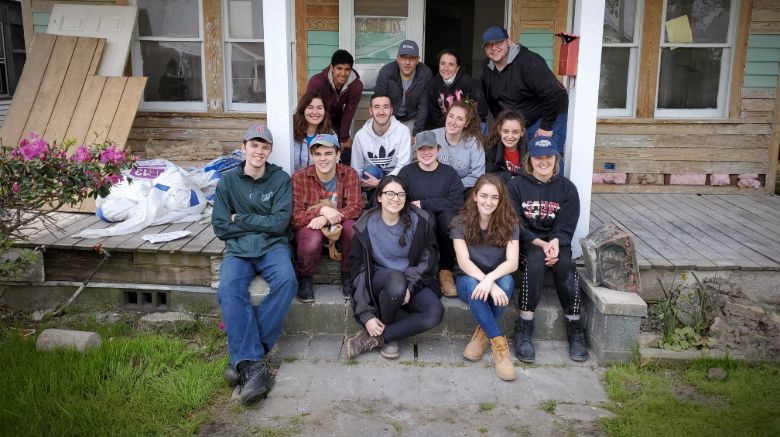 For Alternative Spring Break, students from both campuses visit Kure Beach, North Carolina, to help prepare homes for rebuilding after Hurricane Florence.
