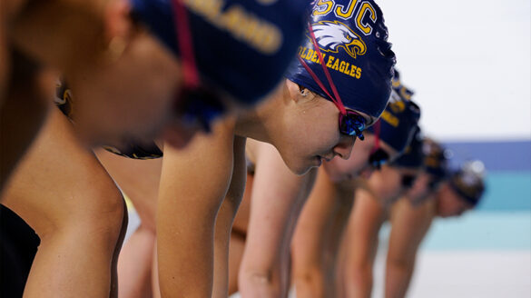 SJC Long Island's women's swimming team.