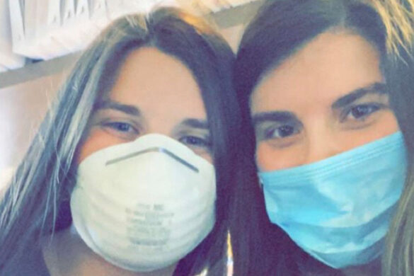 Jordyn (right) with her sister.