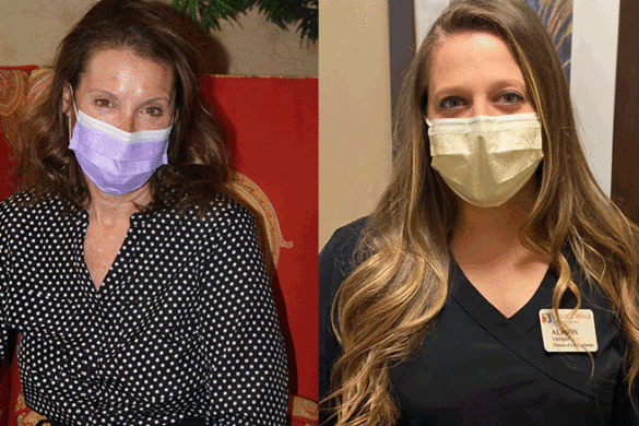 Left is Kate Schneider, right is Alyson Laurigueta, both therapeutic recreation alums.
