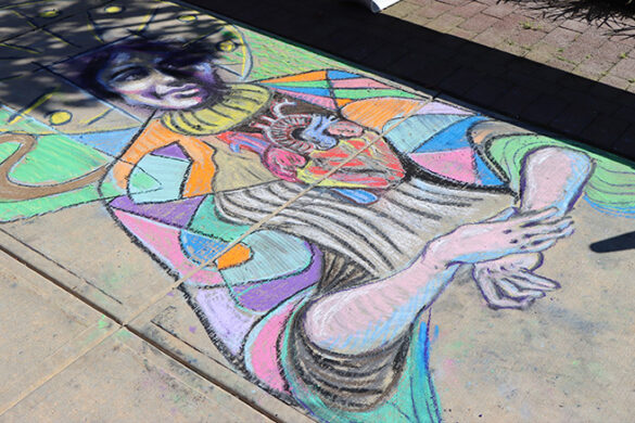Random Act of Art chalk mural by Bryan Landsberg.