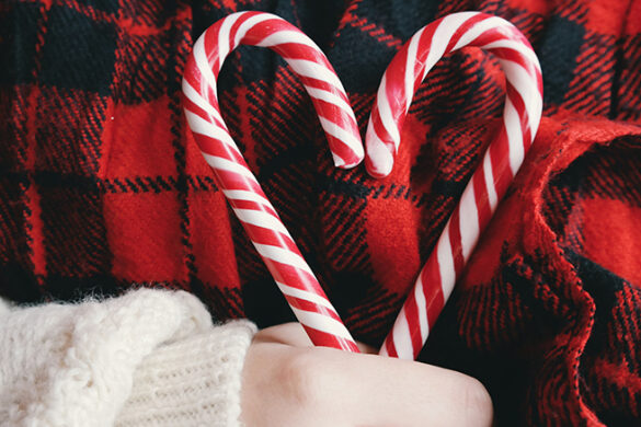 Christmas candy canes.