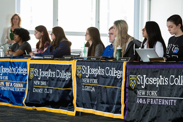 Students in an SGA meeting, one of the leadership opportunities offered next semester.