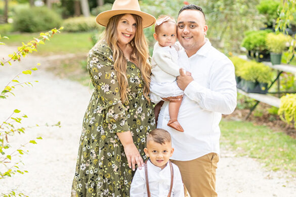 SJC Sweethearts Natalie and Joe, with their children Elijah and Liliana.