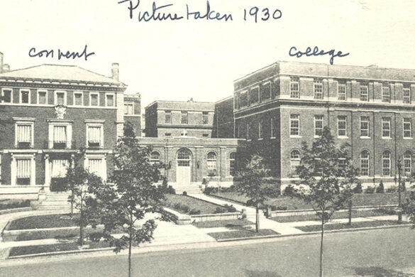 Image from St. Joseph's College archives of the original College building.