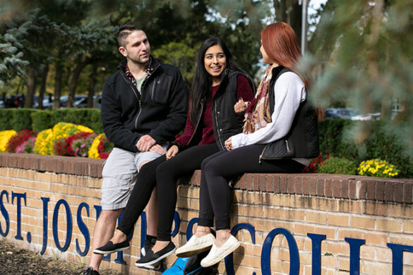 Students on campus at SJC Long Island.