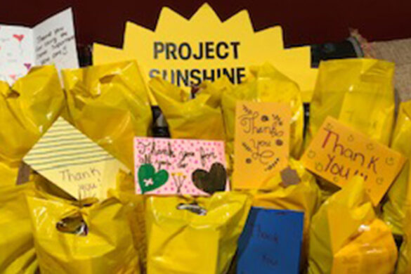 The care packages created by Project Sunshine.