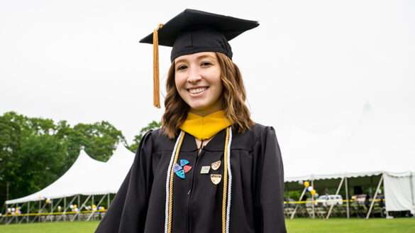 Carly Credidio ’21 at commencement.