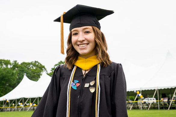 Carly Credidio ’21 at commencement.