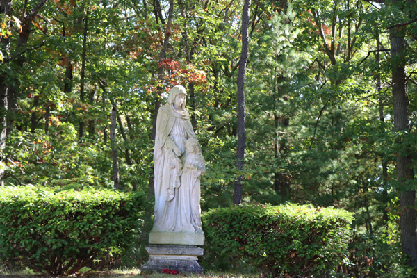 Statue of a Sister at the Brentwood property.