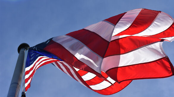 U.S. flag in honor of Veterans Awareness Week.