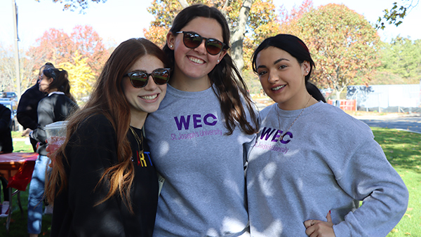 Students from the Women's Empowerment Club at the event.