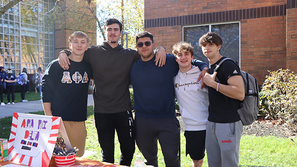 Members of one of the Campus' fraternities.