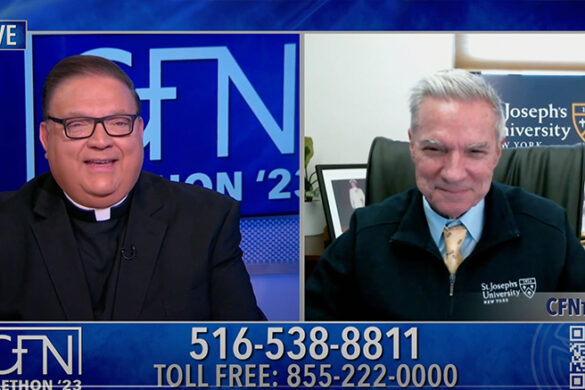 Dr. Boomgaarden during the CFN telethon.
