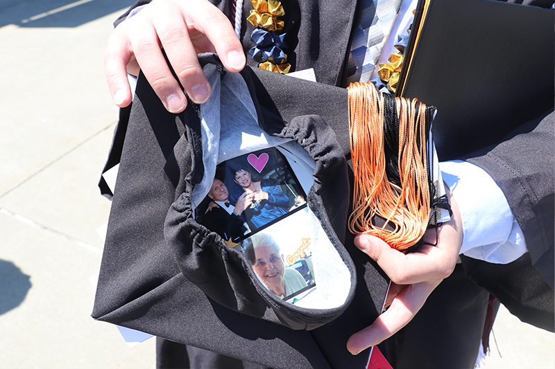 Inside decorated cap for the Class of 2023 Commencement.