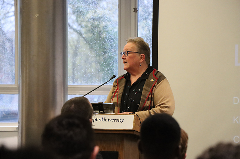 Chair and Professor of the English Department Judith Phagan, D.A.