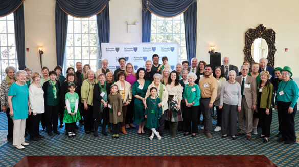 St. Patrick's Day celebration with SJNY alumni.