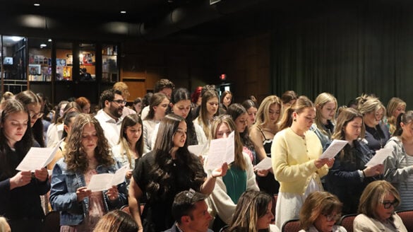 CS pledge1 Students reciting their pledge.