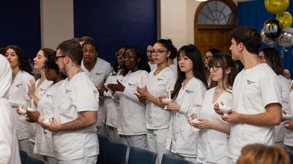 Nursing_bk1 Nursing students stand as they take their pledge