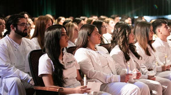Nursing_Li5 Nursing students looking on during their ceremony